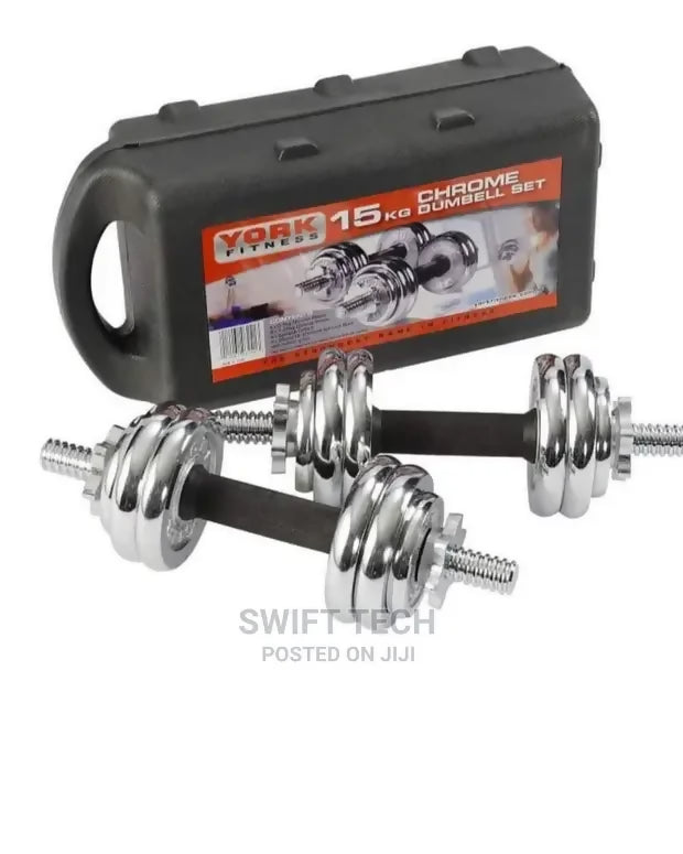Chrome Dumbells 15kg (with case)
