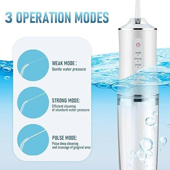 Oral Irrigator Portable Dental Water Flosser USB Rechargeable Water Jet Floss Tooth Pick