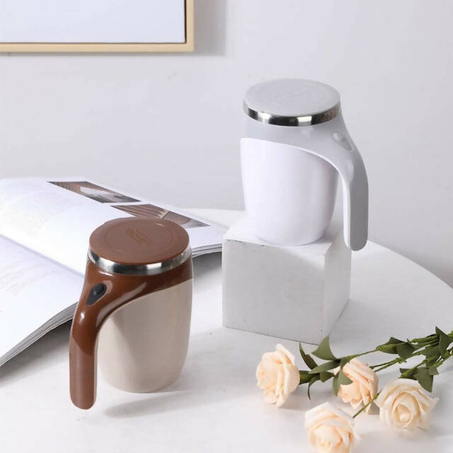 Electric Stirring Coffee Mug, Self Stirring Mug, Rotating Mixing Cup for Home, Electric Stainless Steel Self Mixing Coffee Mug, Suitable for Coffee, Milk, Cocoa