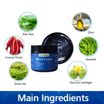 Hot Cream | Topical Cream for Burning Fats, Sweating, Anti-Cellulite and Skin Toning