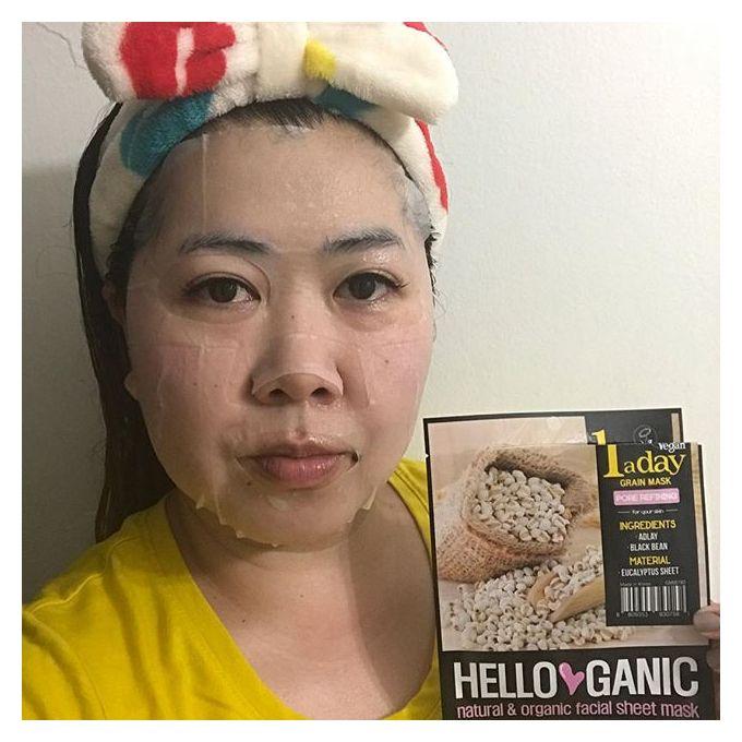 Helloganic 1 A Day Grain Natural & Organic Facial Sheet Mask