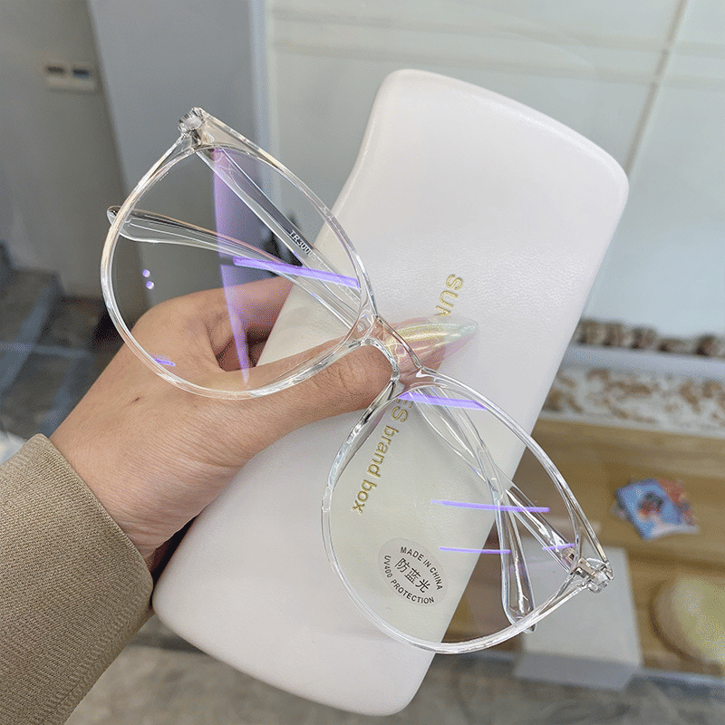 Unisex Transparent Anti-Blue Light Computer Glasses - Eye Strain Blocking Eyewear