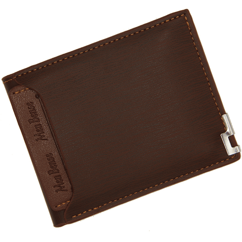Men's Genuine Leather Slim Bifold Wallet with Money Clip and Card Holder