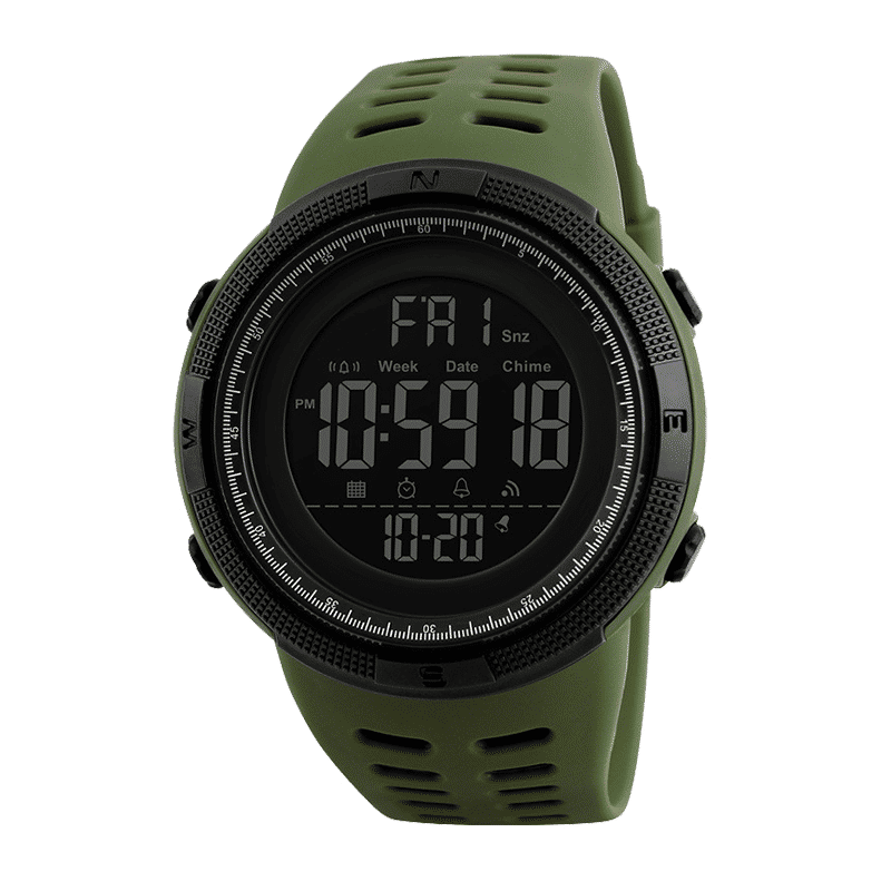 Men's Multifunction LED Digital Sport Watch - Waterproof Chronograph Alarm