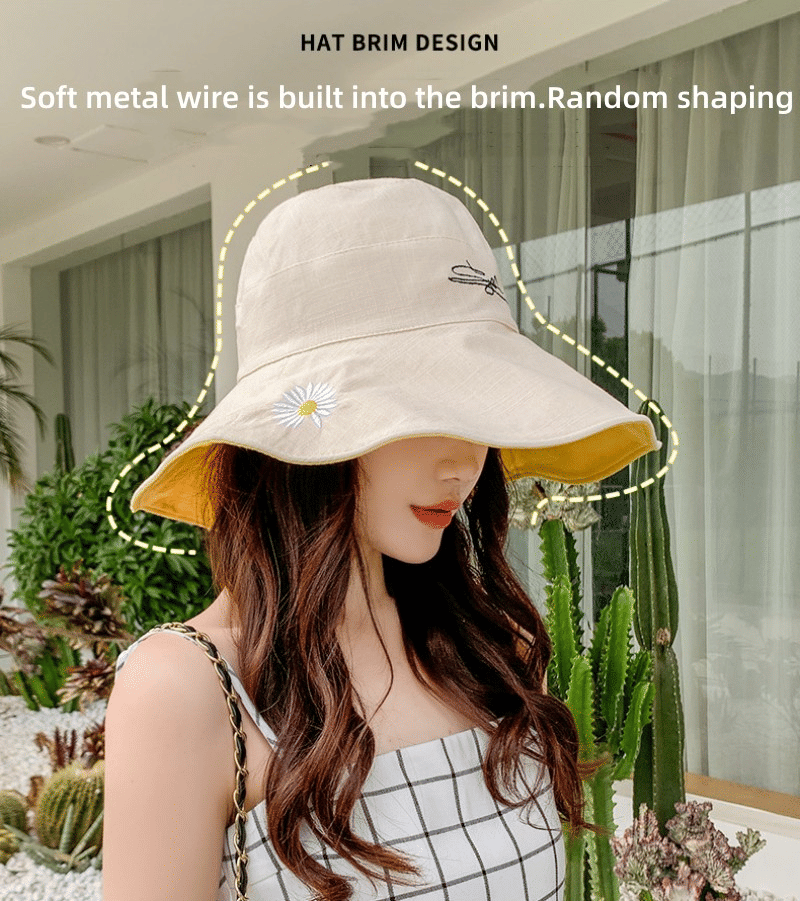 Women's Stylish Cotton Bucket Hat: Ultimate UV Sun Protection for Summer