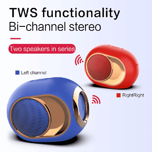 Portable Bluetooth 5.0 Speaker: Deep Bass, 6H Playtime, TF/AUX, 10M Range
