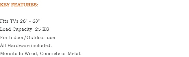RASHNIK RN-7202 Universal TV Wall Mount Bracket 26-63 Inch Displays