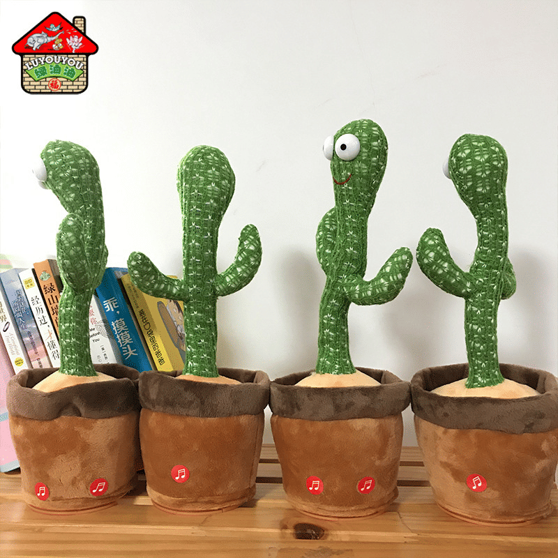 Dancing Cactus Talking Musical Plush Toy 32cm Green