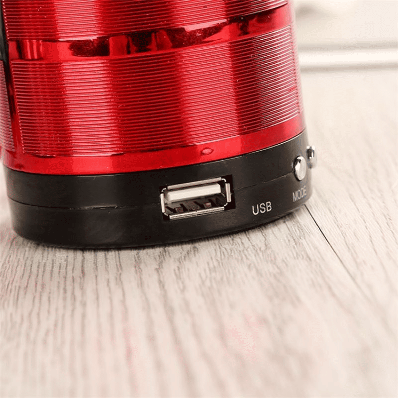 Portable Metallic Mini Bluetooth Speaker, Wireless Hands-Free, USB, FM Radio