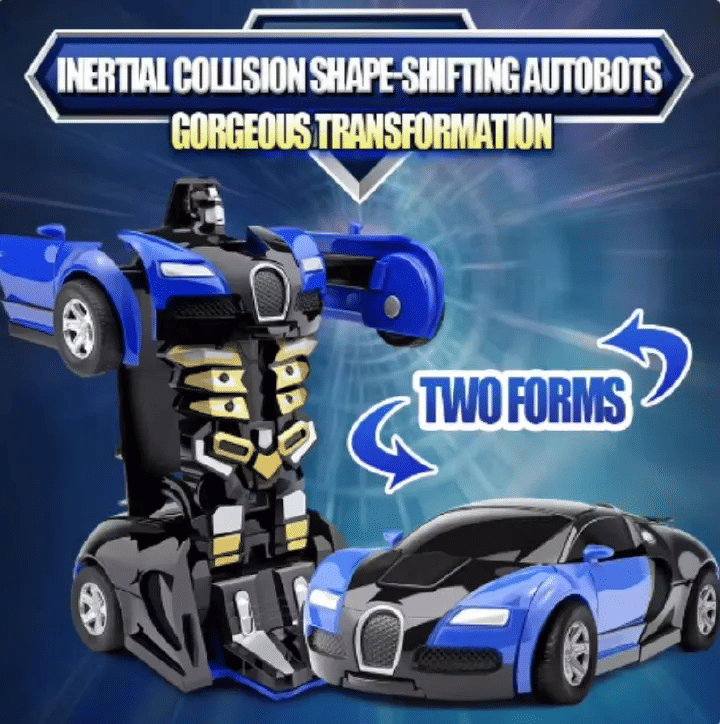 Automatic Transforming Robot Toy Car with Collision Deformation