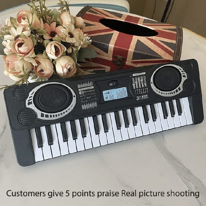 37-Key Kids Electronic Keyboard Piano Simulation Toy Educational Instrument Black