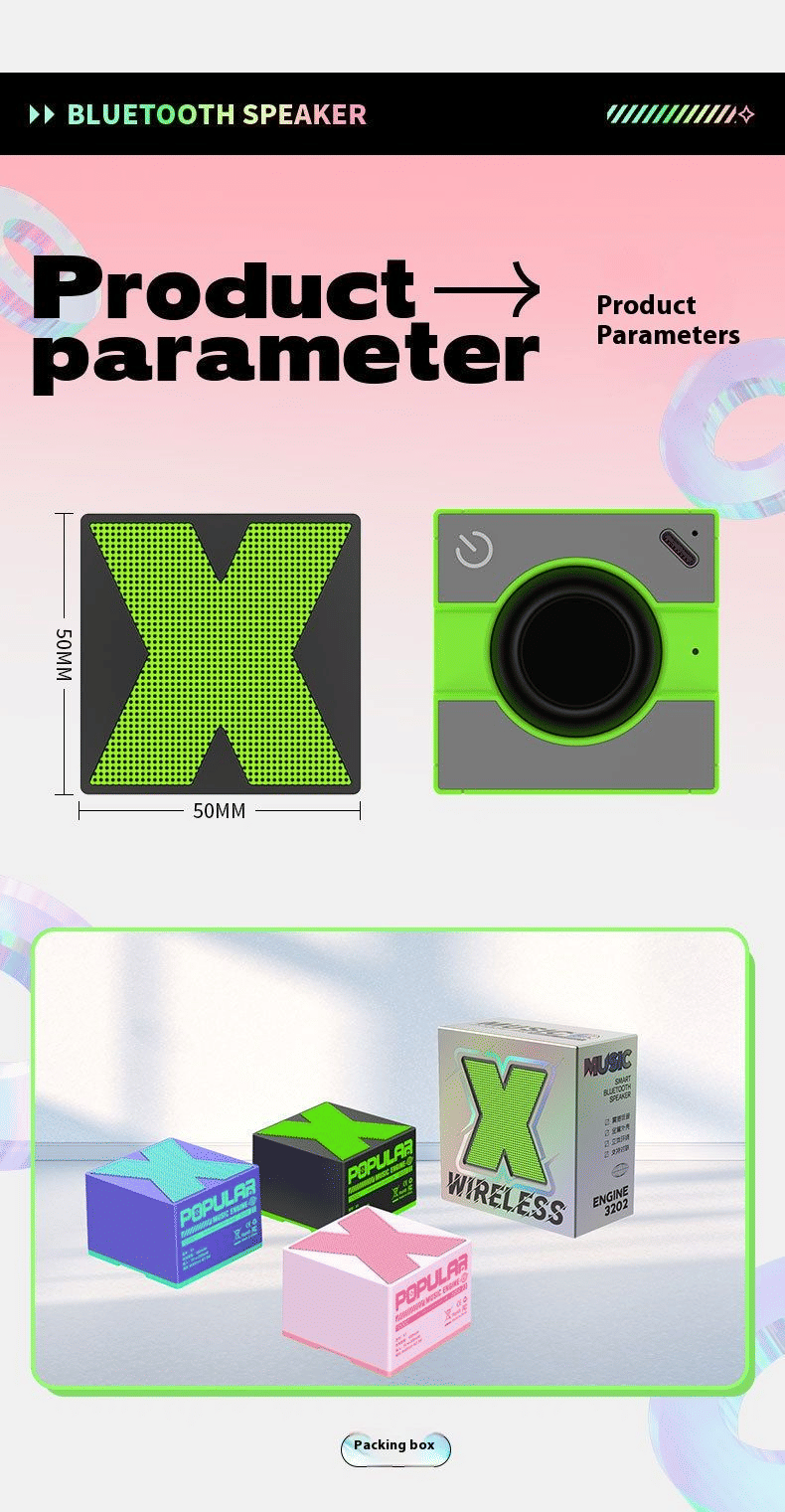 X1 Mini Metal Portable Bluetooth Speaker: HiFi Sound, Long Playtime, Bass Boost