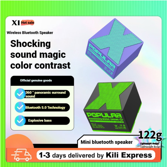 X1 Mini Metal Portable Bluetooth Speaker: HiFi Sound, Long Playtime, Bass Boost