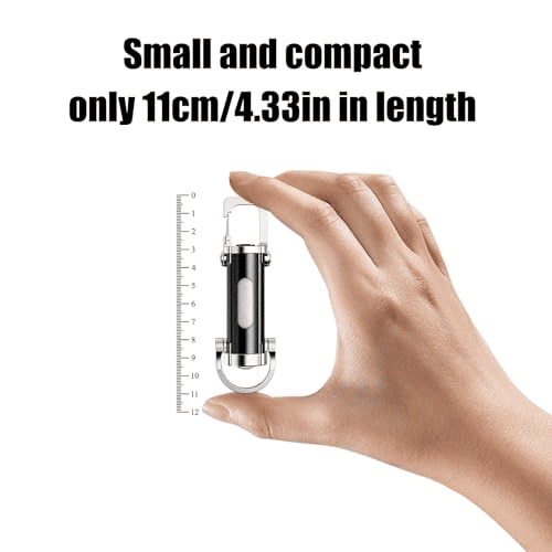 Rechargeable COB Keychain Flashlight 2-Pack Mini USB-C LED Torch