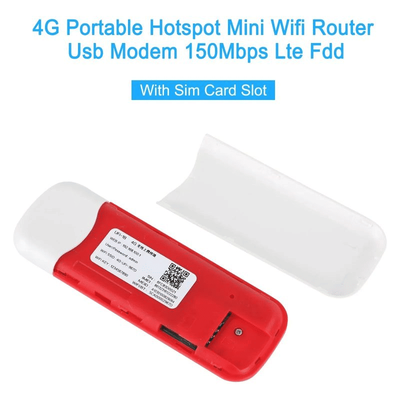 Portable 4G LTE Wireless USB WiFi Dongle - 150Mbps Mobile Broadband Hotspot