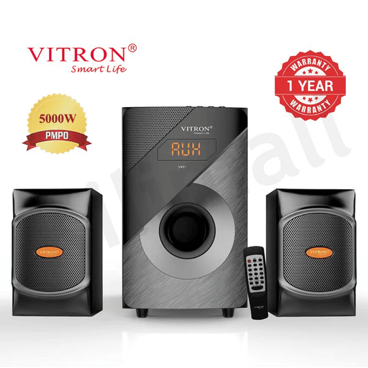 Vitron 2.1CH Bluetooth Home Speaker System, 5000W Subwoofer, Remote Control