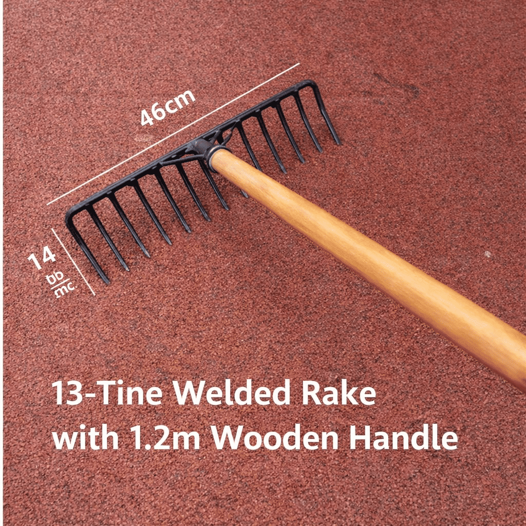 Heavy-Duty 13-Tooth Welded Steel Rake Head for Farming and Gardening