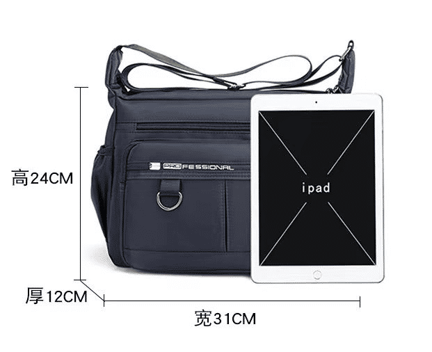 Large Capacity Men's Waterproof Crossbody Shoulder Bag & Backpack - Multi-Pocket Design