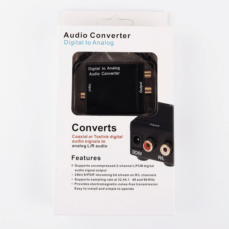 Premium Digital to Analog Audio Converter for TV, Coaxial & Optical Devices