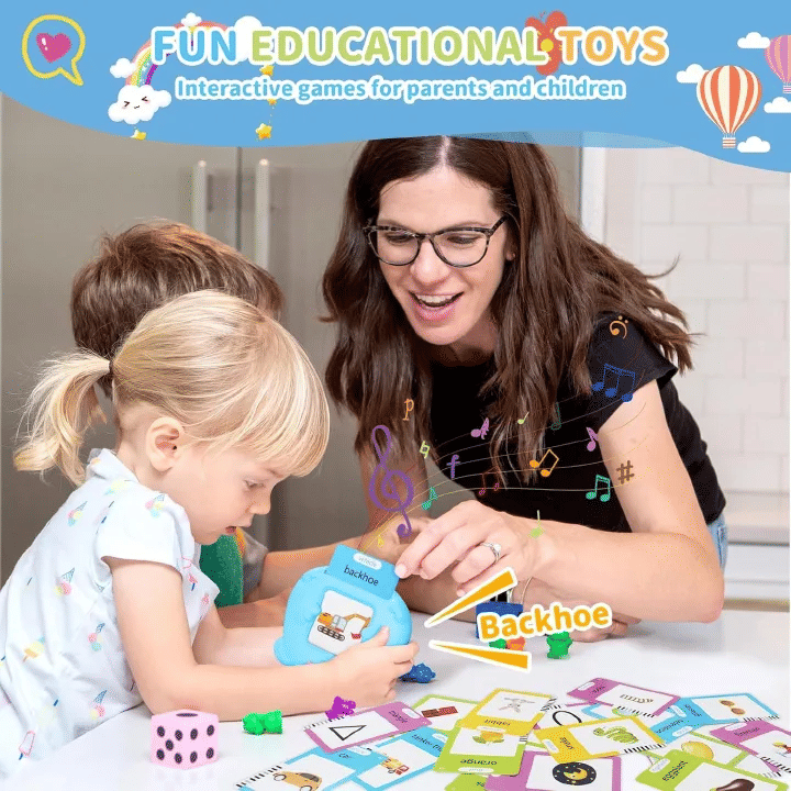 Felly Talking Flash Cards, 224 Words Montessori Educational Learning Toy