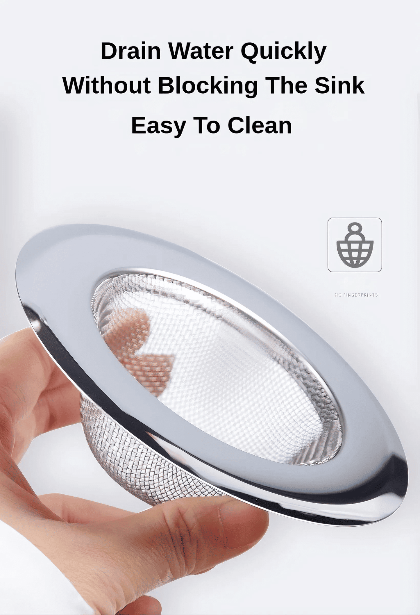 Premium Stainless Steel Sink Strainer Filter, 2-Pack Durable Kitchen Drain Stopper