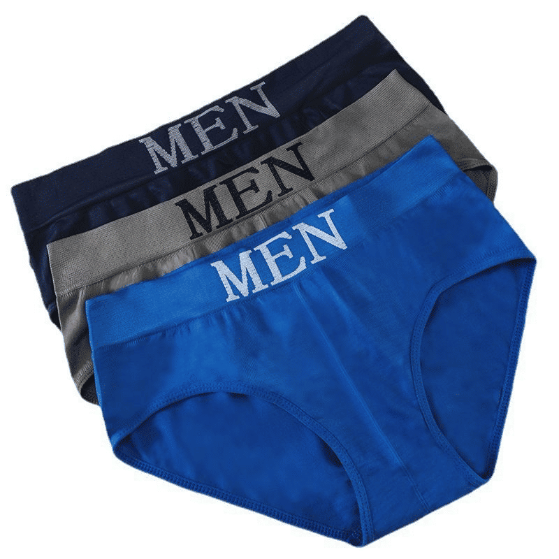 SXCHEN Men's Seamless Breathable Mid-Waist Briefs - 5 Pack Random Colors