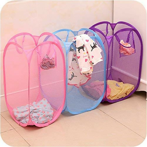 Pop Up Laundry Mesh Basket – Collapsible
