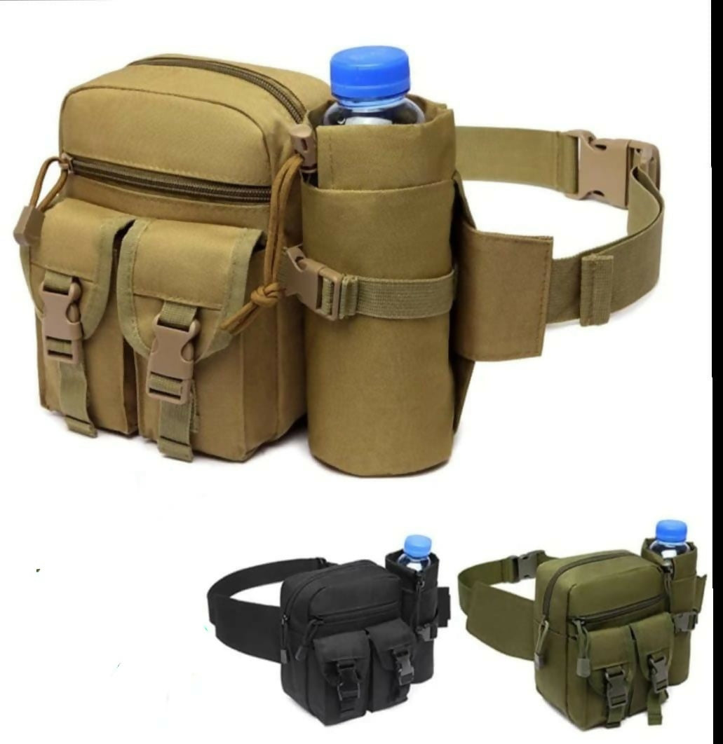 Waist bag with bottle holder