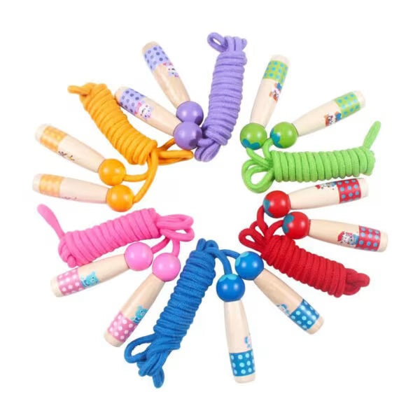 Wooden Handle Skipping Rope for Kids