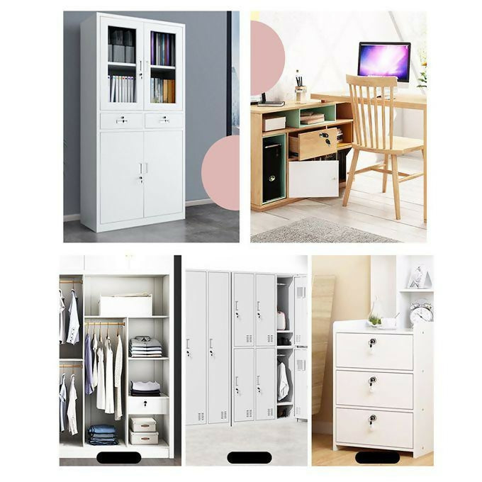 Cold Rolled Steel 138-22 Desk Drawer Lock Office Cabinet Safety Locker + 2 Keys