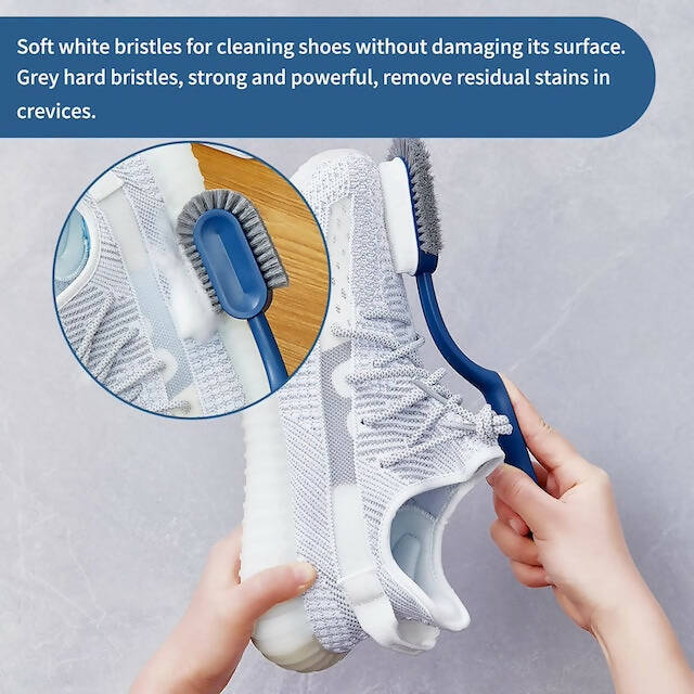 Long Handle Shoe Brush Cleaner, Professional Shoe Cleaning Brush, Multifunctional Long-Handled Shoe Brush, Can be Hung Design