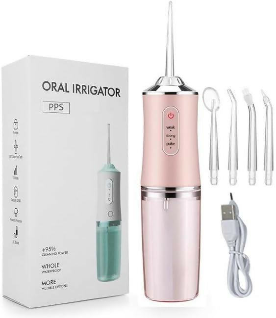 Oral Irrigator Portable Dental Water Flosser USB Rechargeable Water Jet Floss Tooth Pick