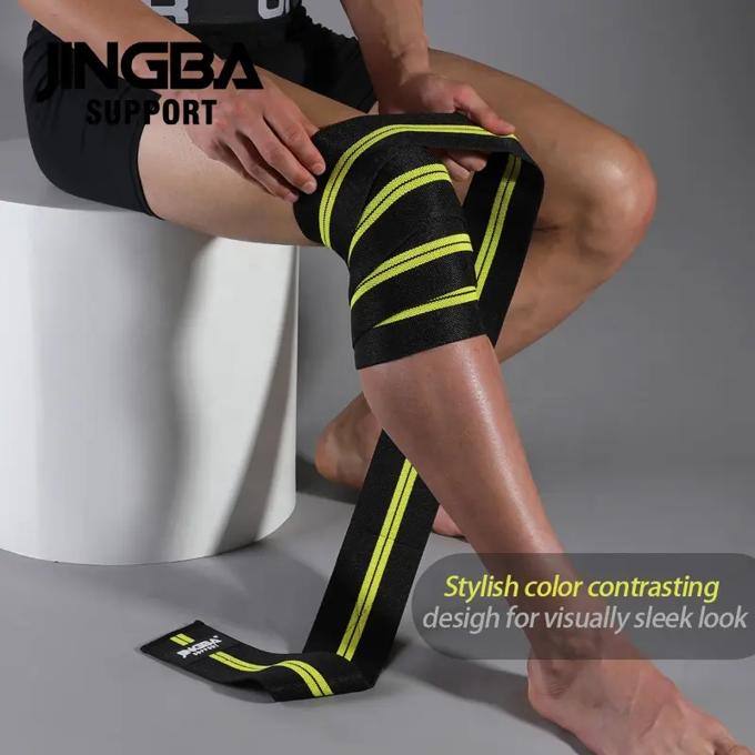 Jingba Gym Weight Lifting Leg Knee Compression Strap Training Wrap Elastic Bandage