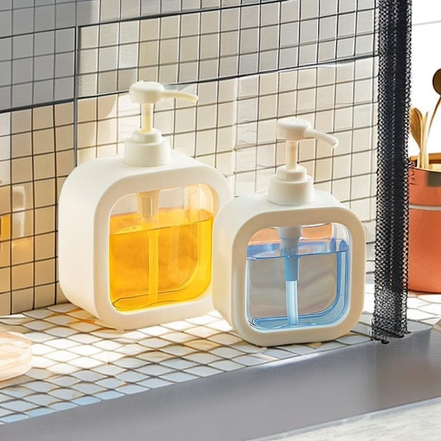 Liquid Soap Dispenser, Megory Soap Dispenser, Shampoo Conditioner, Shower Gel Dispenser with Pump and Waterproof Labels