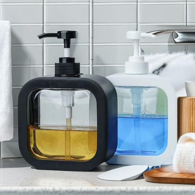 Liquid Soap Dispenser, Megory Soap Dispenser, Shampoo Conditioner, Shower Gel Dispenser with Pump and Waterproof Labels