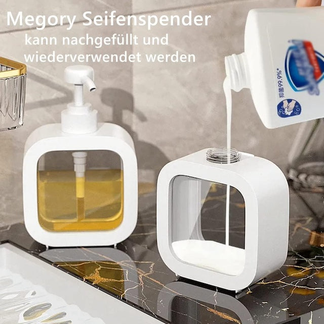 Liquid Soap Dispenser, Megory Soap Dispenser, Shampoo Conditioner, Shower Gel Dispenser with Pump and Waterproof Labels