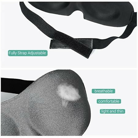 Grey Sleep Mask for Woman and Man