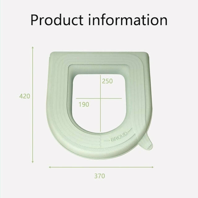 Household Waterproof Thickened Toilet Seat with Handle, Soft Toilet Silicone Seat Covers, Bathroom Comfortable Toilet Seat Pad- Blue, Light Pink