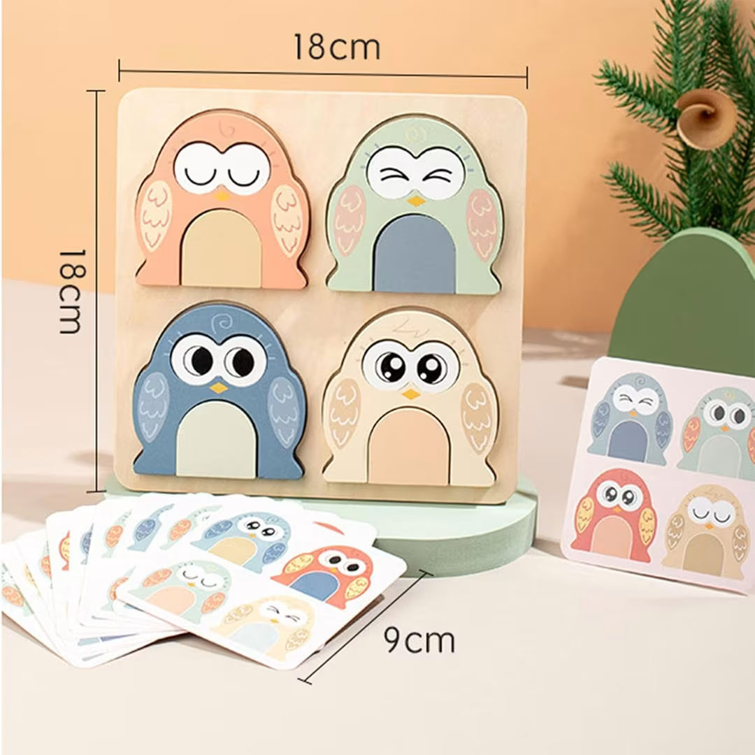 Owl Face-Changing Puzzle – Matching Game for Kids