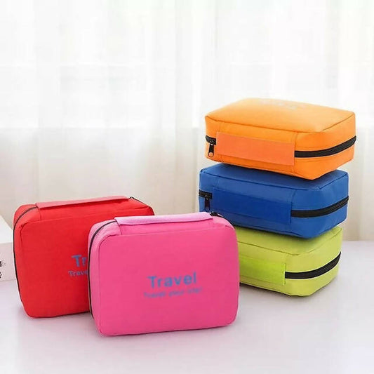Large Capacity Oxford Material Make-Up/Toiletries Bag, Portable Shower Tote Bag, Large Waterproof Travel Makeup Bag