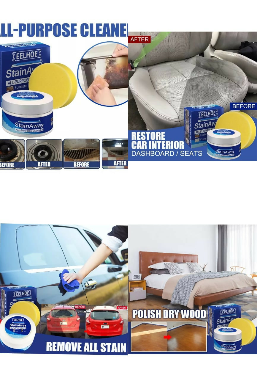 100g stain away all purpose cleaning cream for stain removal, polishing dry wood, cleaning tiles