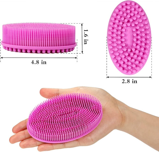 Silicone Bath Brush with Soft Exfoliating Body Bath Shower Scrubber, Brush for All Kinds of Skin