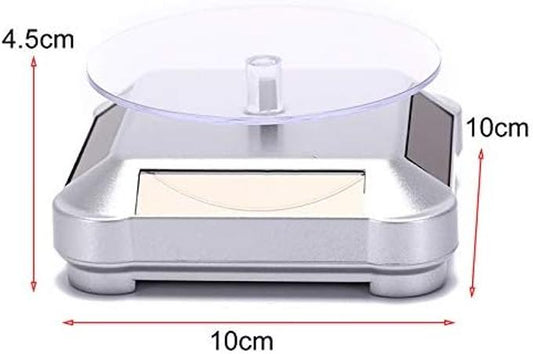 Solar Power Battery 360 Degree Turntable Rotating Display Stand Holder