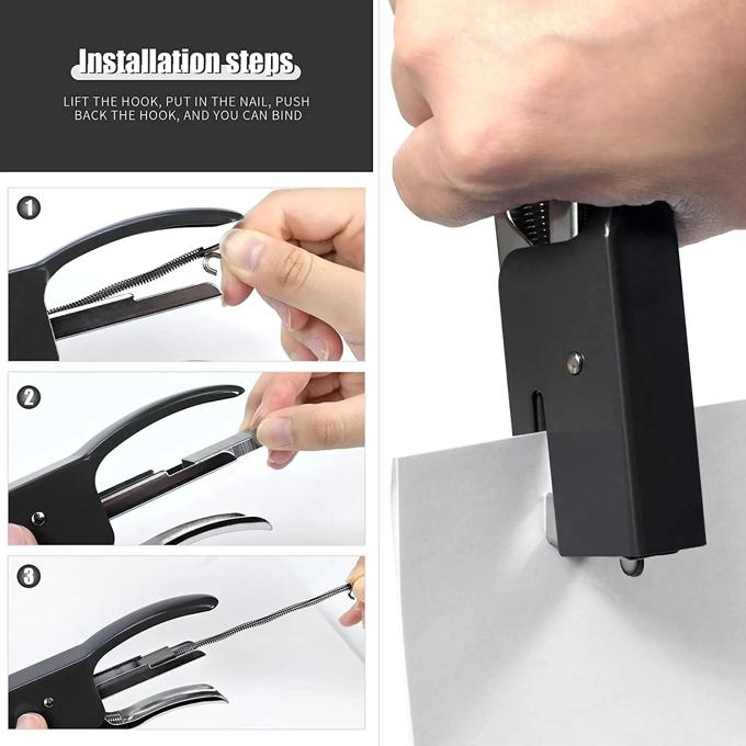 Handheld Ergonomic Stapler Packaging Metal Pliers - Random Color