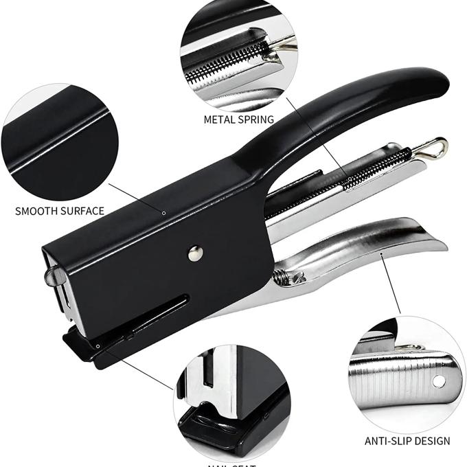 Handheld Ergonomic Stapler Packaging Metal Pliers - Random Color