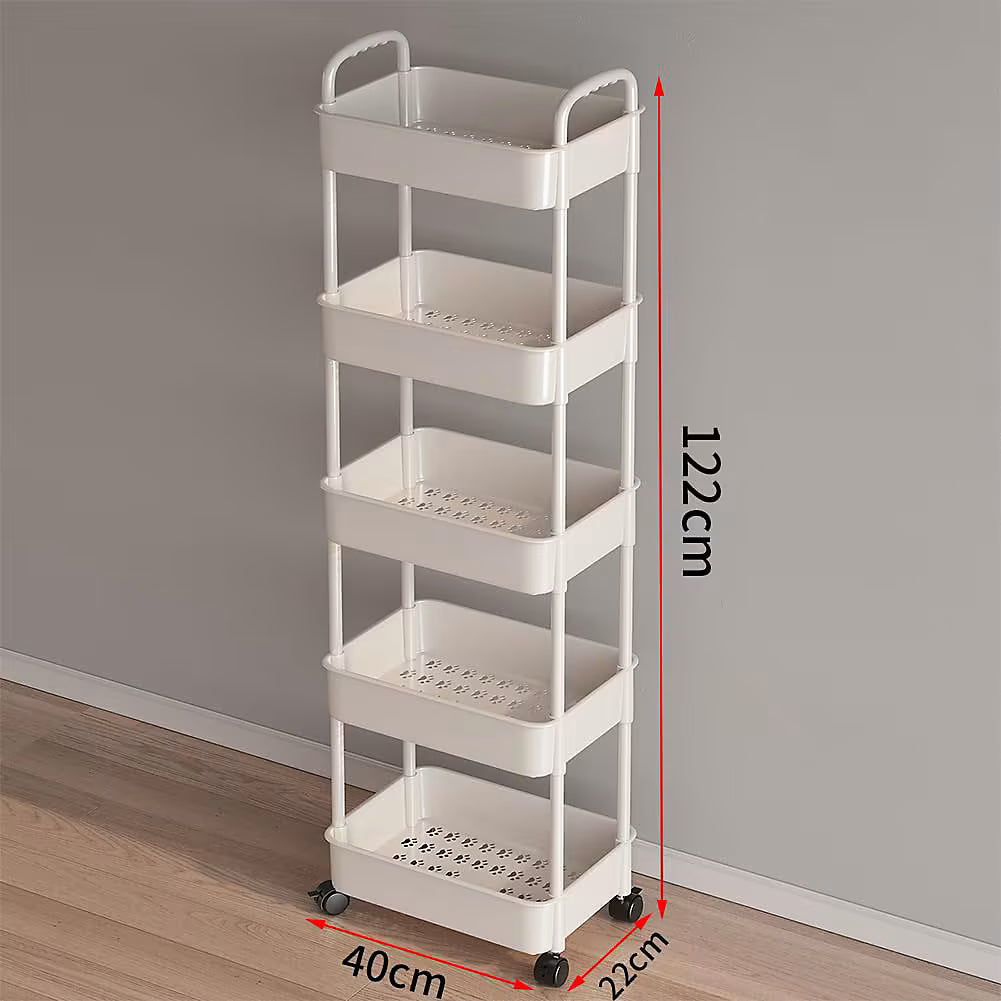 5-Tier Rolling Storage Trolley
