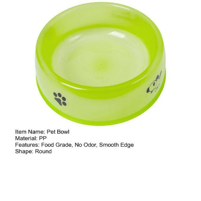 Plastic Printed Design Pet Dog Food Bowl and Cat Food Bowl
