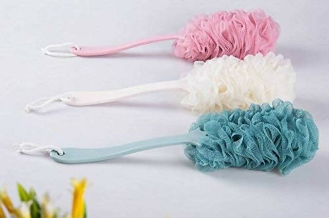 Soft Bathing Brush, Long Handle Bath Brush, Back Scrubber Shower Body Brushes, Sponge Hanging Soft Mesh