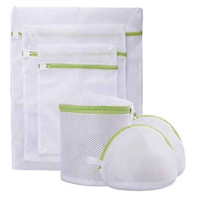 Durable 6 in 1 Mesh Laundry Bags, High-Quality Double Mesh Laundry Bag, Zipper Protection Design