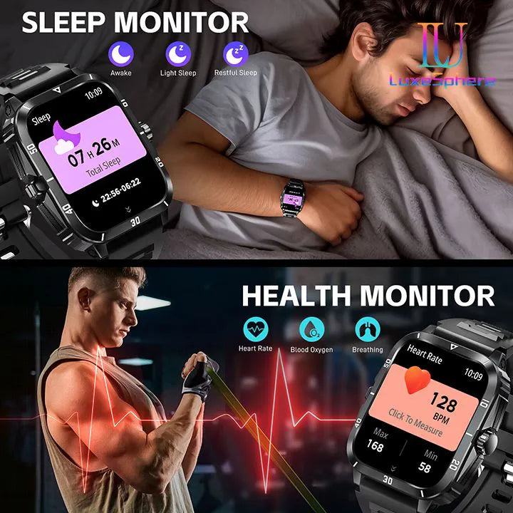 New Arrivals KT71 Smart Watch Men Bluetooth Call Wireless Wristwatch 1.96 Screen Smartwatch 100+Sport Waterproof Smartwatch Fitness Bracelet Heart Rate Blood Pressure Monitor Tracker Sports Smartwatch